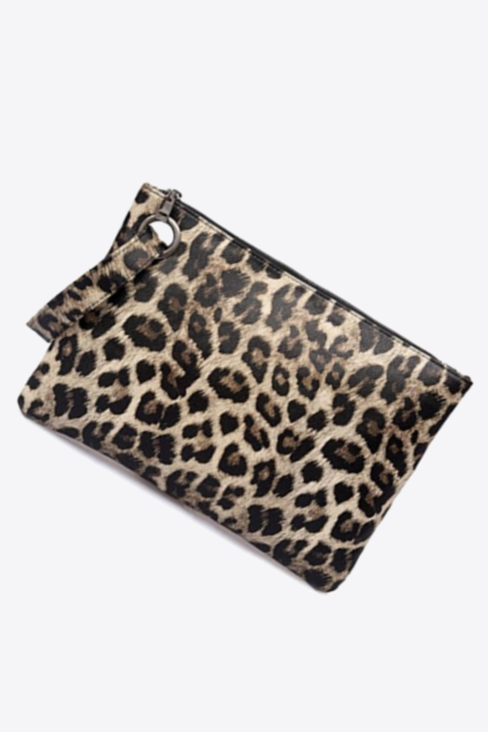 Cartera de piel sintética de leopardo