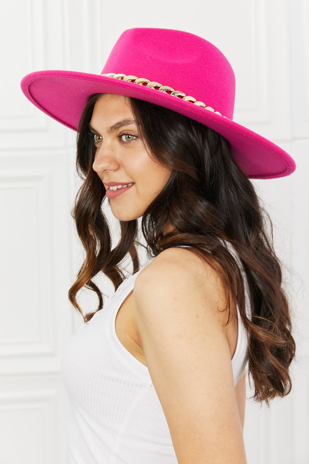 Sombrero Fedora Keep Your Promise de Fame en rosa