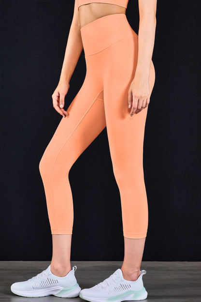 Leggings de yoga recortados con cintura elástica Feel Like Skin