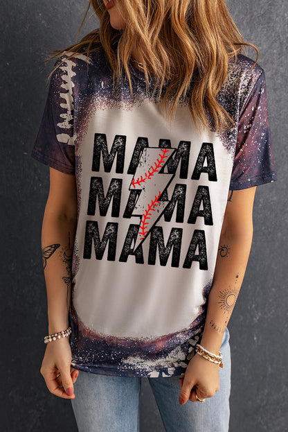 Camiseta de cuello redondo estampada MAMA Graphic