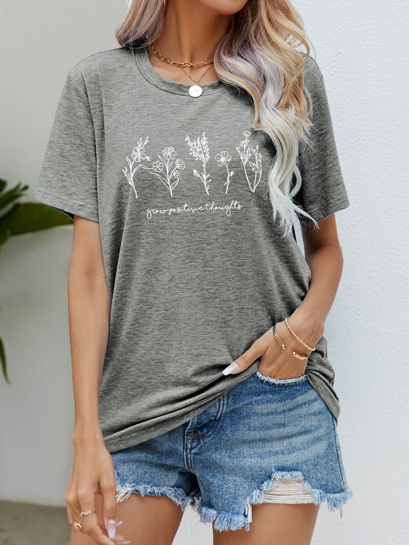 Graphic Round Neck Short Sleeve Tee