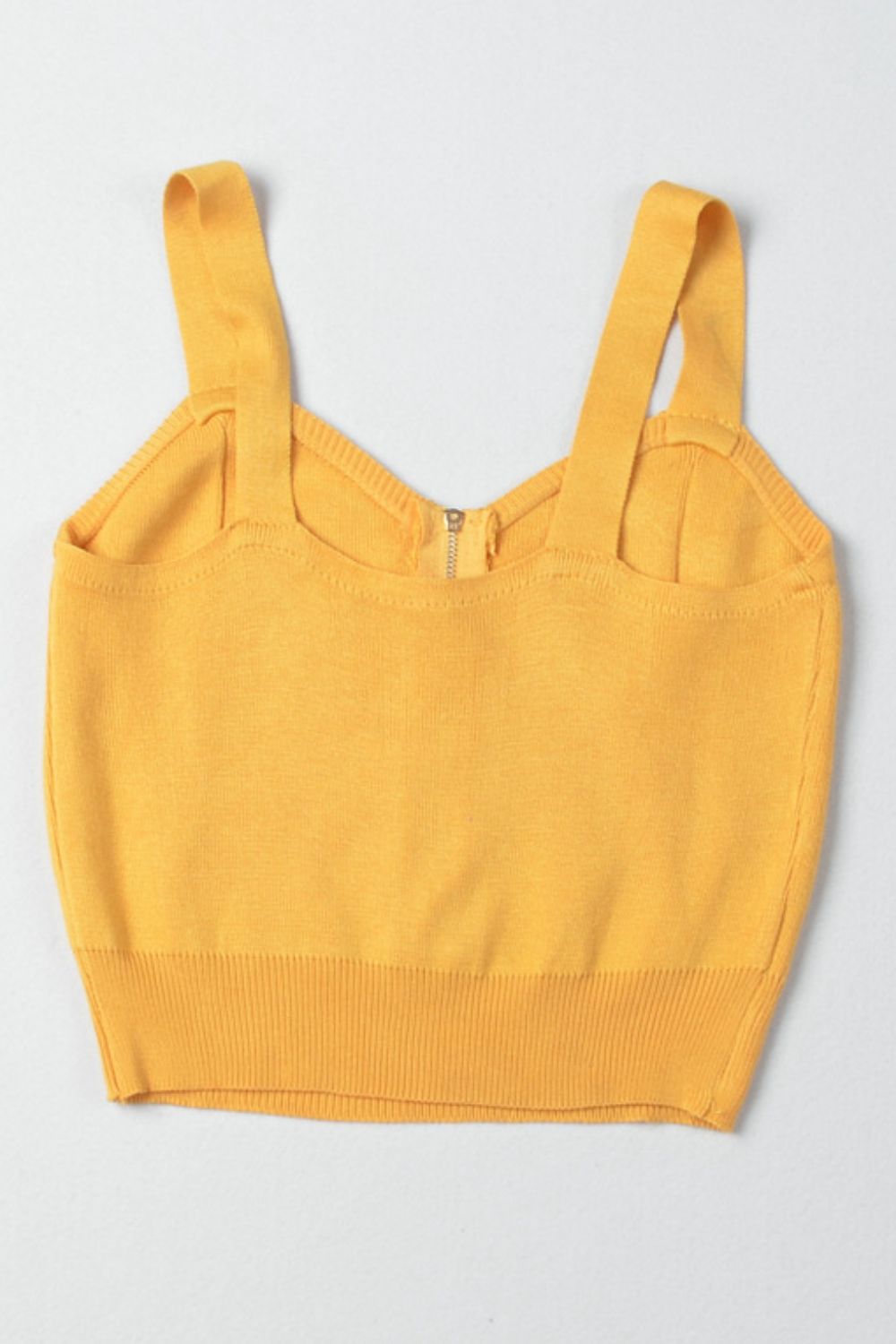 Zip-Up Cutout Sleeveless Knit Top