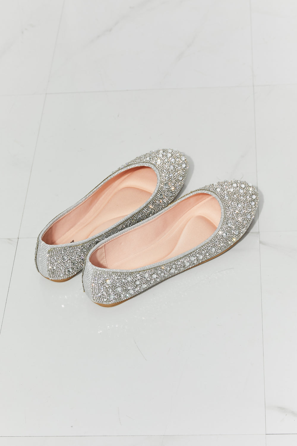 Forever Link Sparkle In Your Step Rhinestone Ballet Flat in Silver