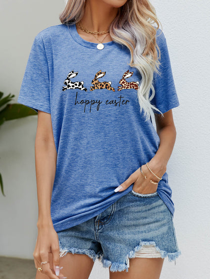 Camiseta con estampado de conejito de PASCUA HOPPY