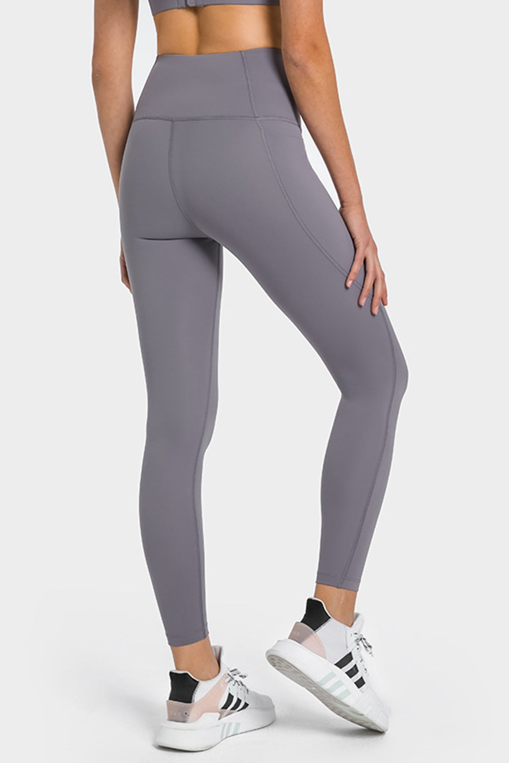 Leggings de yoga de cintura alta hasta los tobillos con bolsillos