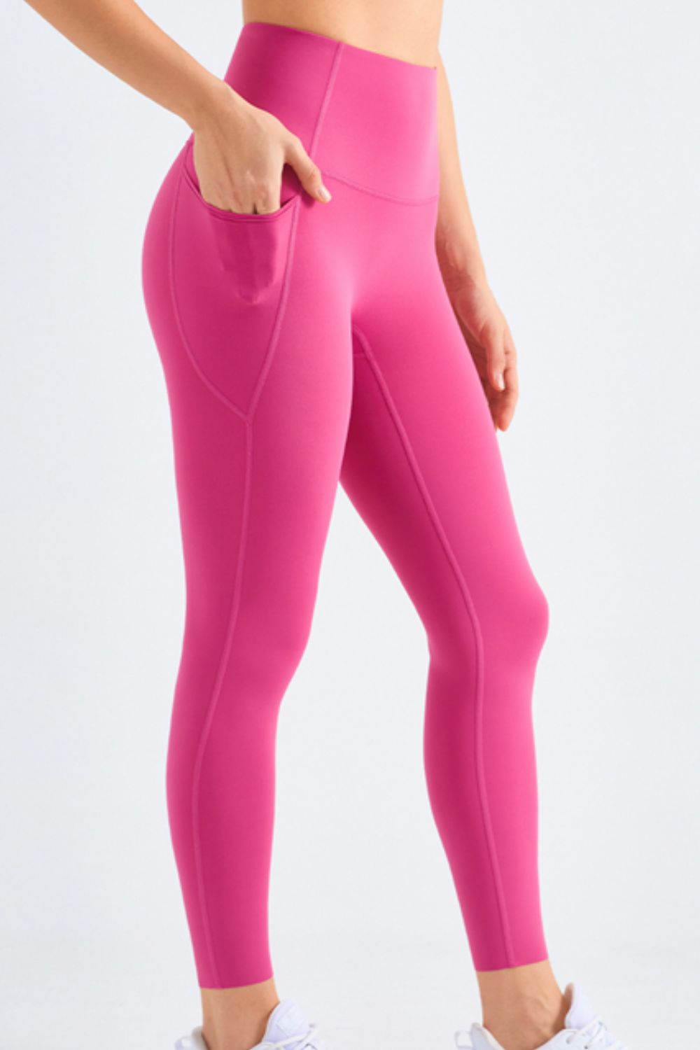 Leggings de yoga con bolsillo y cintura elástica muy elásticos