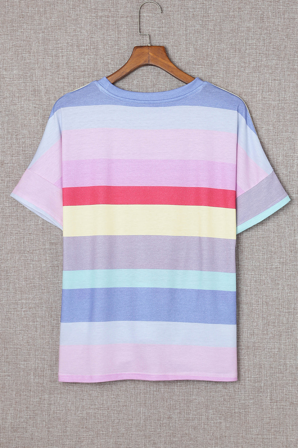 Rainbow Stripe Tie-Front Tee Shirt