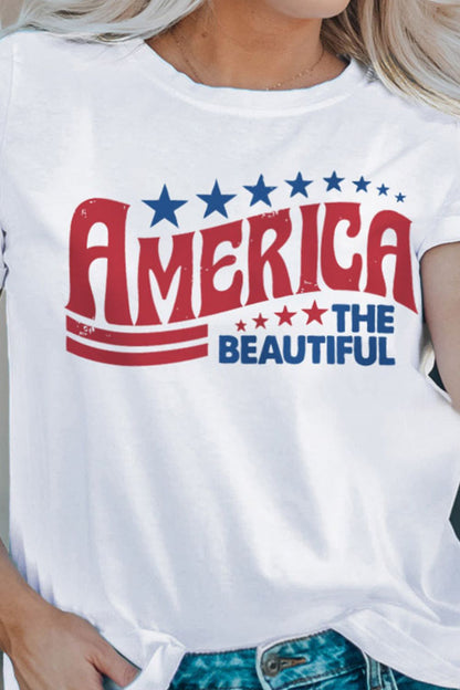 AMERICA THE BEAUTIFUL Camiseta estampada con cuello redondo