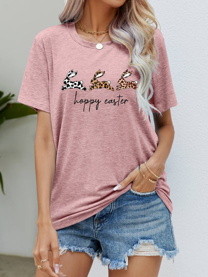 Camiseta con estampado de conejito de PASCUA HOPPY