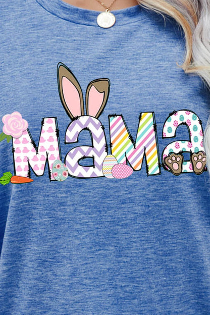 Easter MAMA Graphic Round Neck T-Shirt