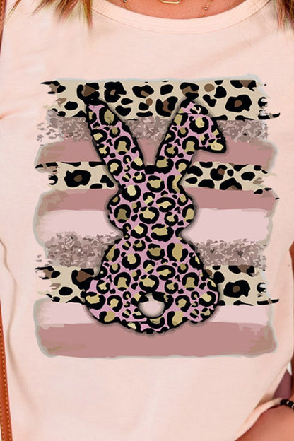 Conejito de leopardo de Pascua Camiseta gráfica