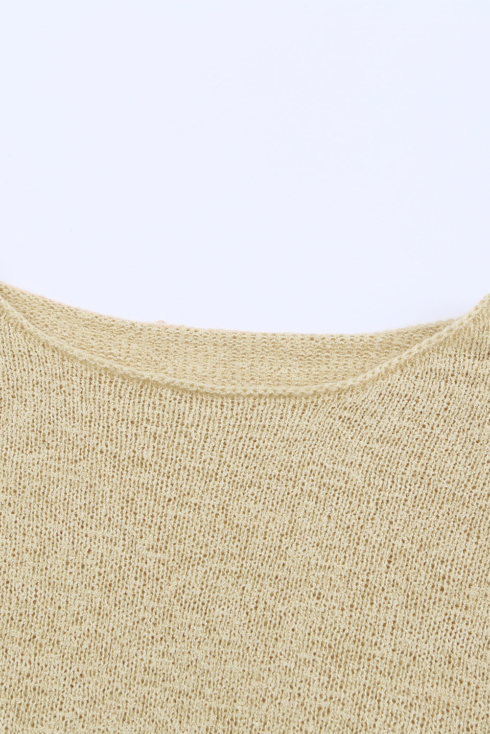 Round Neck Drop Shoulder Knitted Pullover