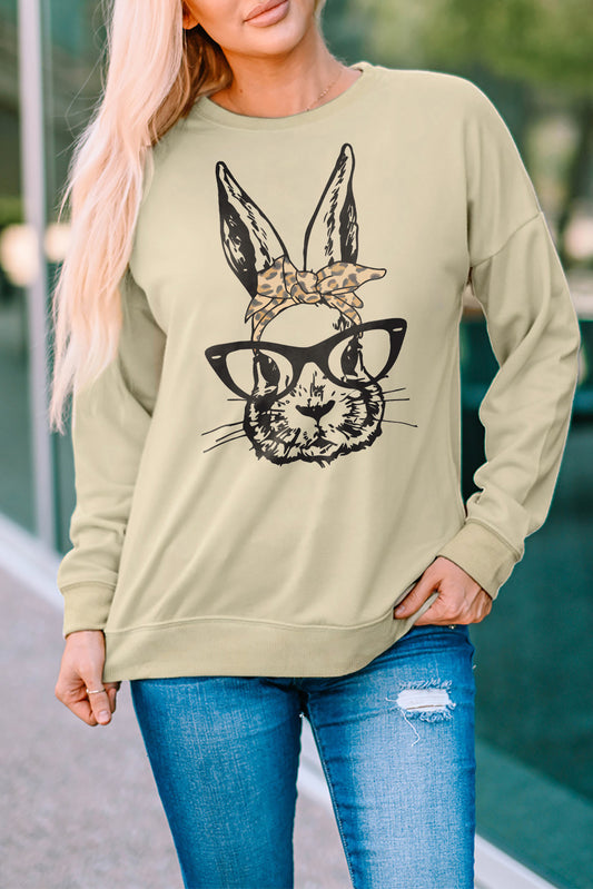 Sudadera con hombros caídos y gráfico de Pascua