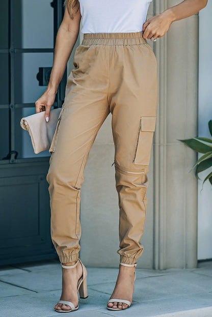 Joggers cargo hasta los tobillos con cintura elástica