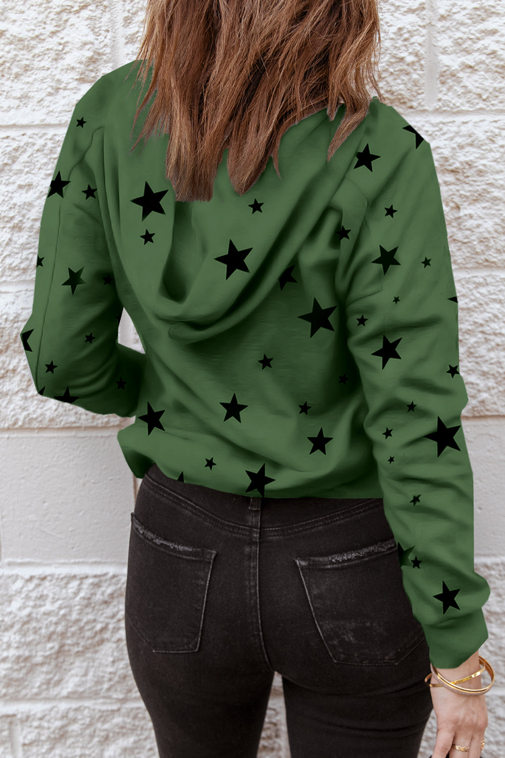 Sudadera con capucha y cordones con estampado de estrellas