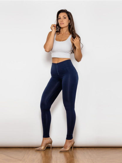 Leggings de cintura alta con detalle de cremallera de tamaño completo