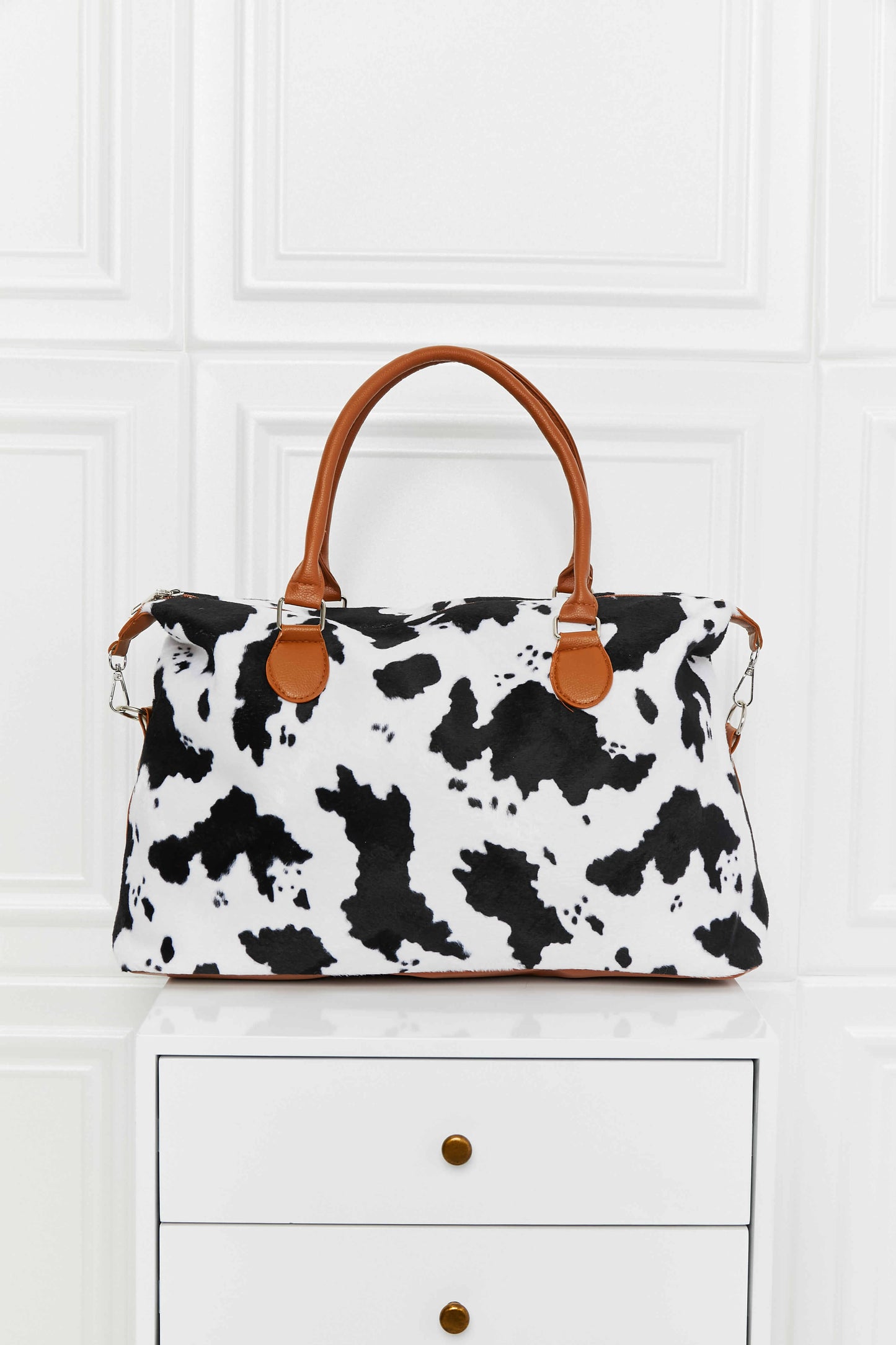 Bolso de fin de semana cepillado con estampado animal