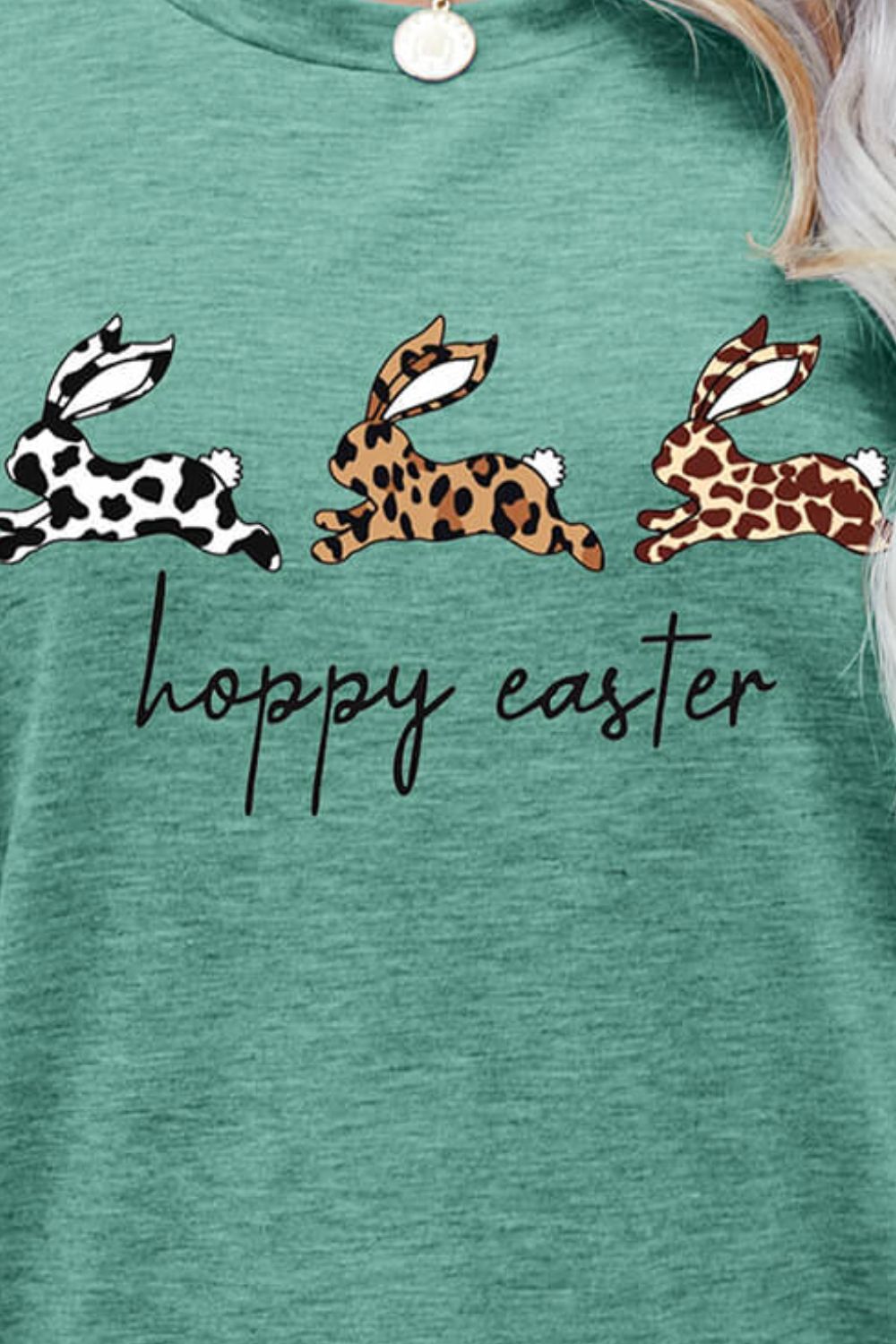 Camiseta con estampado de conejito de PASCUA HOPPY