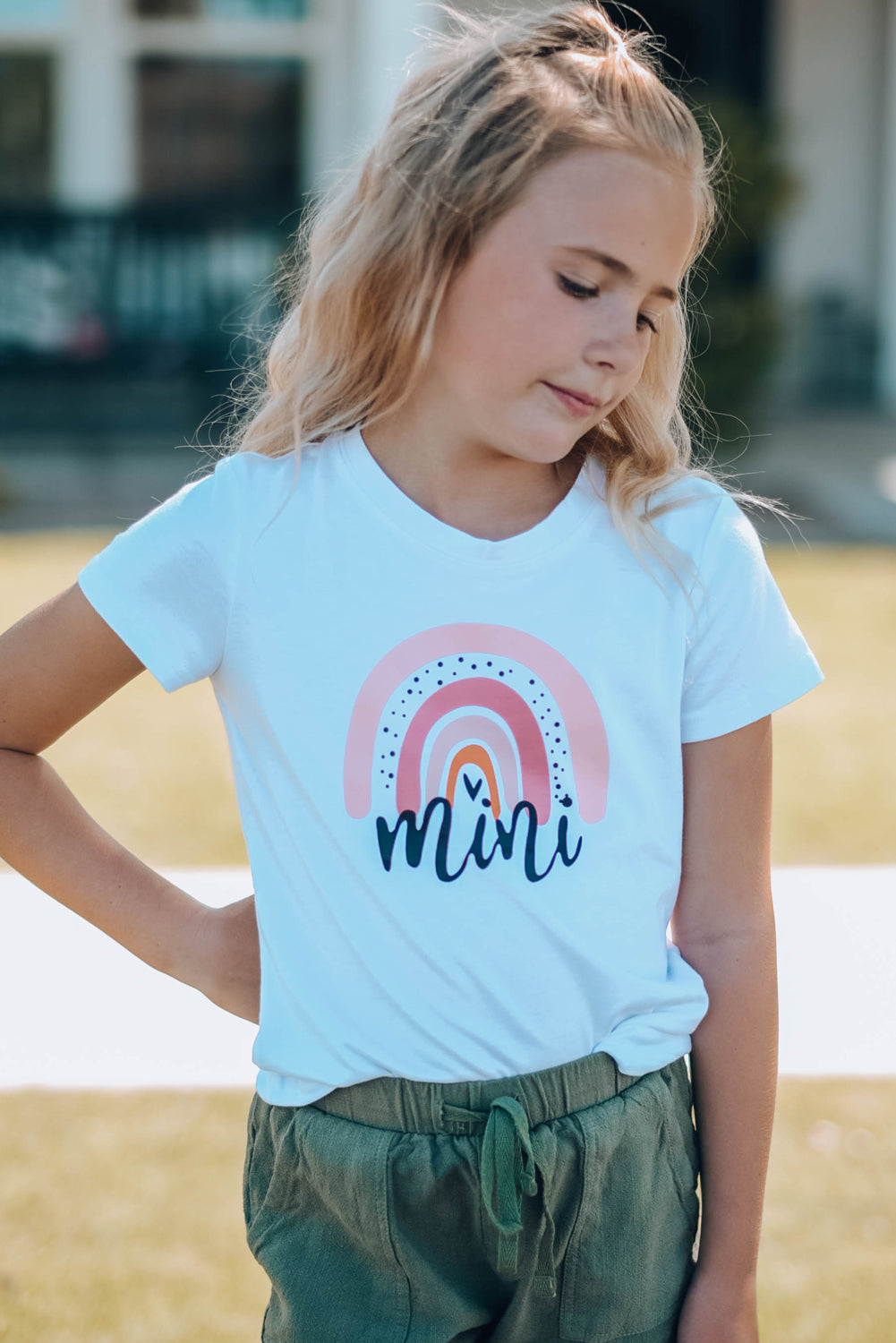 Girls Graphic Round Neck Tee Shirt