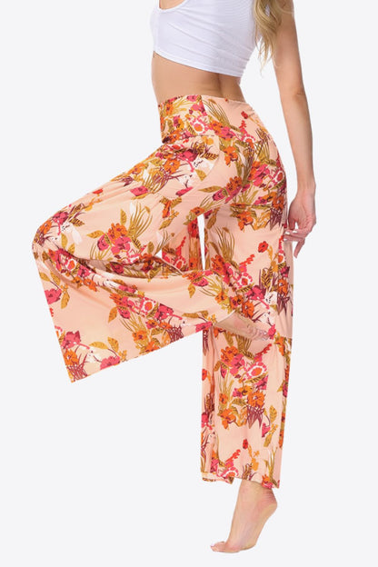 Culottes escalonados con lazo floral en la cintura