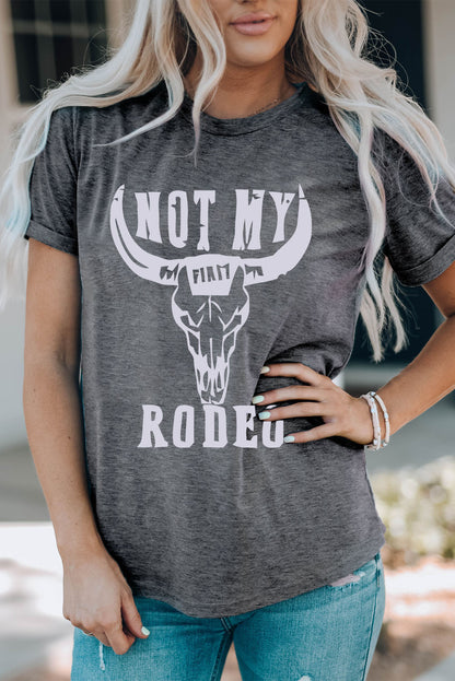 NOT MY RODEO Camiseta estampada con cuello redondo