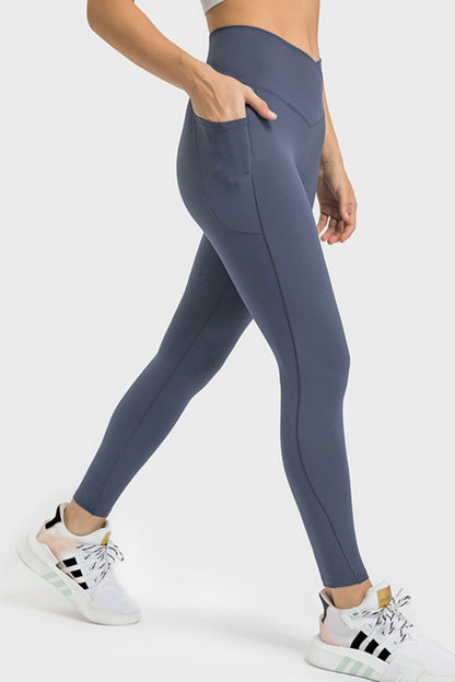 V-Waist Yoga Leggings with Pockets