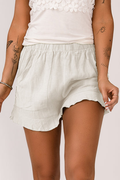 Shorts con cintura elástica y bolsillos