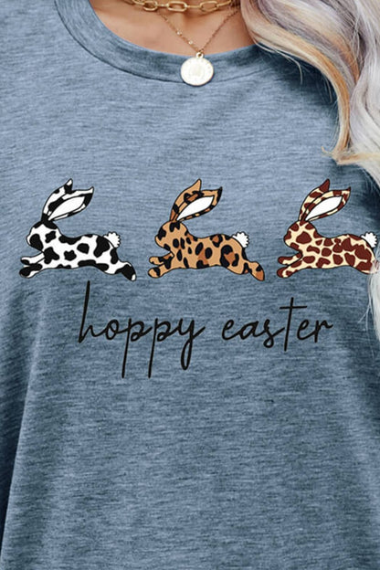 Camiseta con estampado de conejito de PASCUA HOPPY