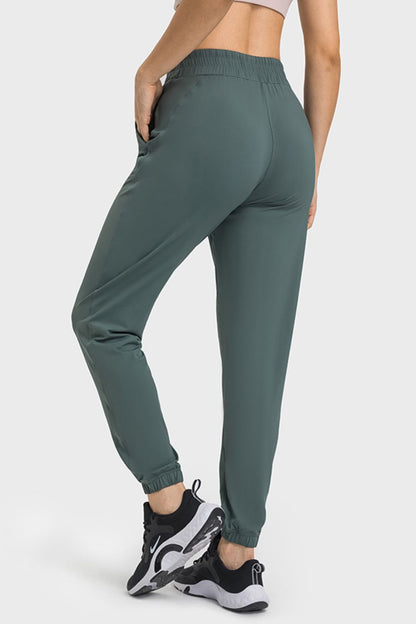 Joggers de yoga con cintura elástica y bolsillos