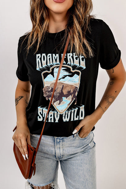 Camiseta gráfica ROAM FREE STAY WILD