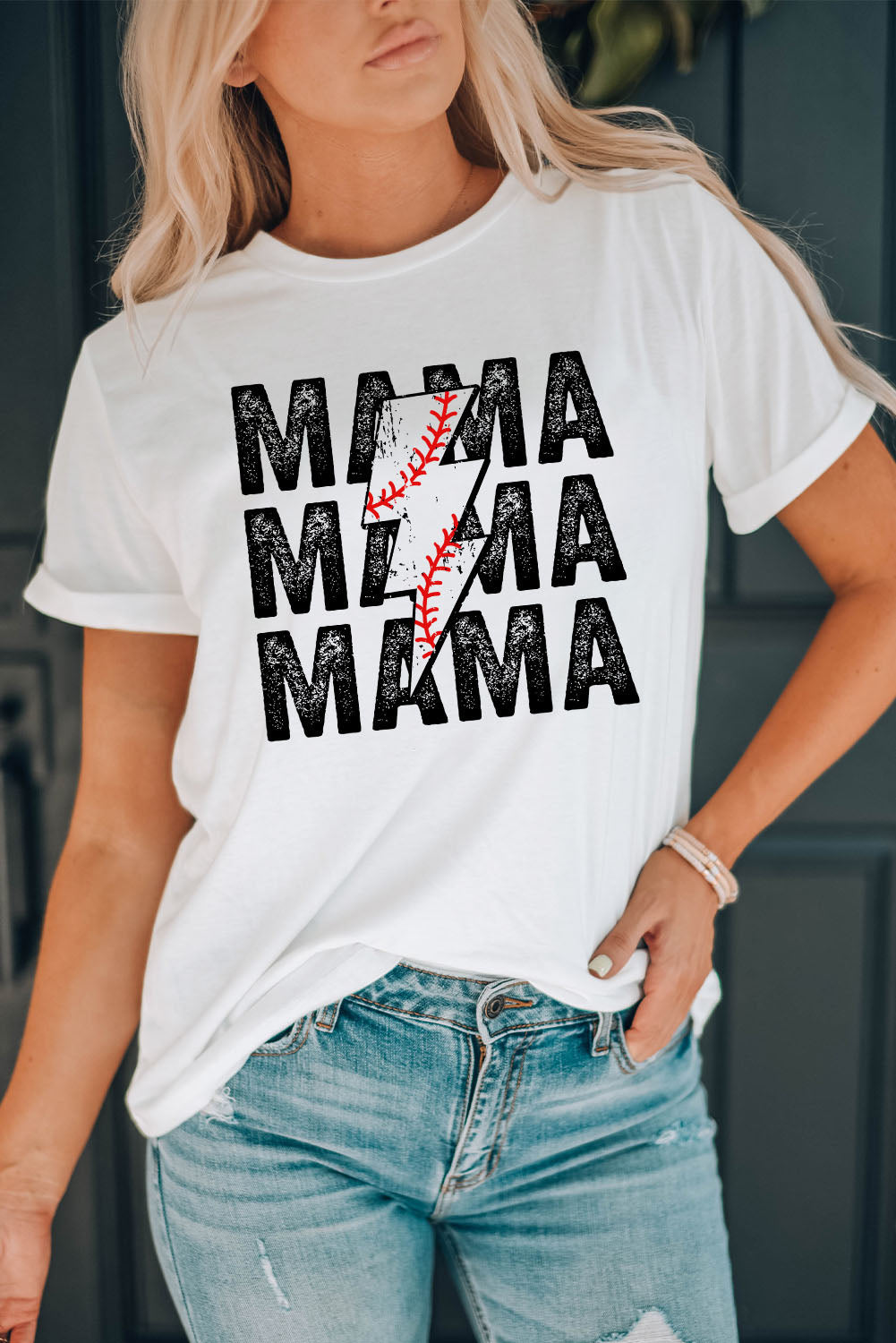 Camiseta de manga corta con gráfico MAMA