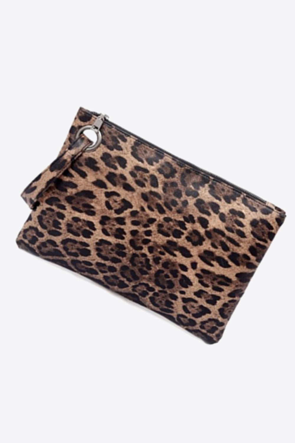 Cartera de piel sintética de leopardo