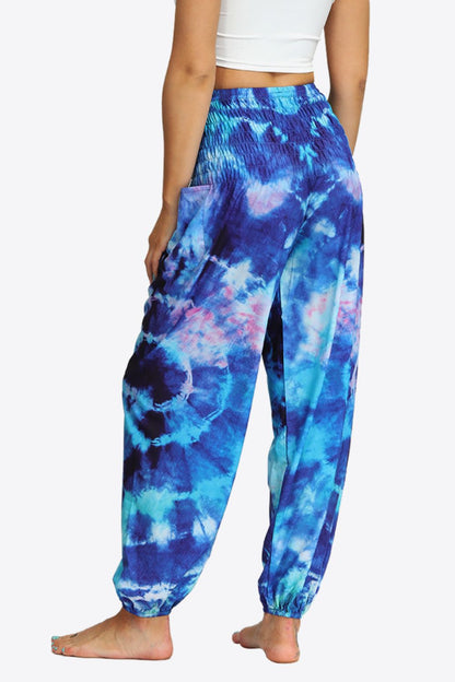 joggers tie-dye fruncidos