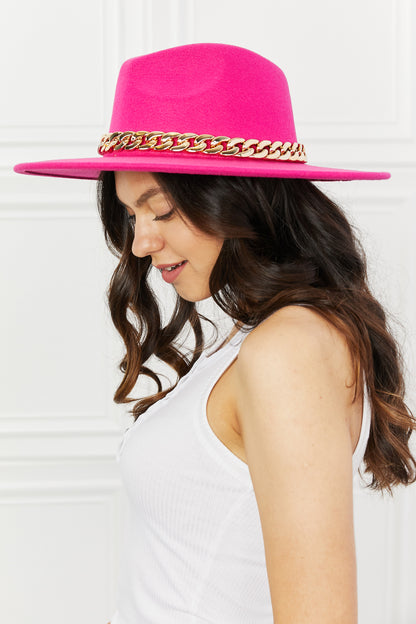 Sombrero Fedora Keep Your Promise de Fame en rosa