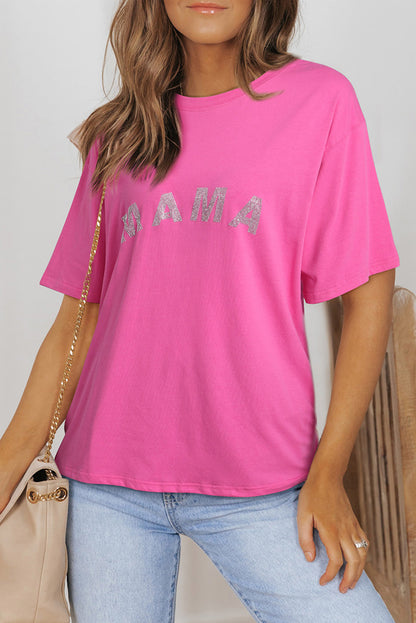 Camiseta estampada con cuello redondo de MAMA