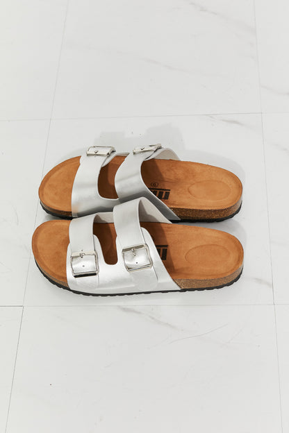 Sandalias plateadas con tira doble Best Life de MMShoes