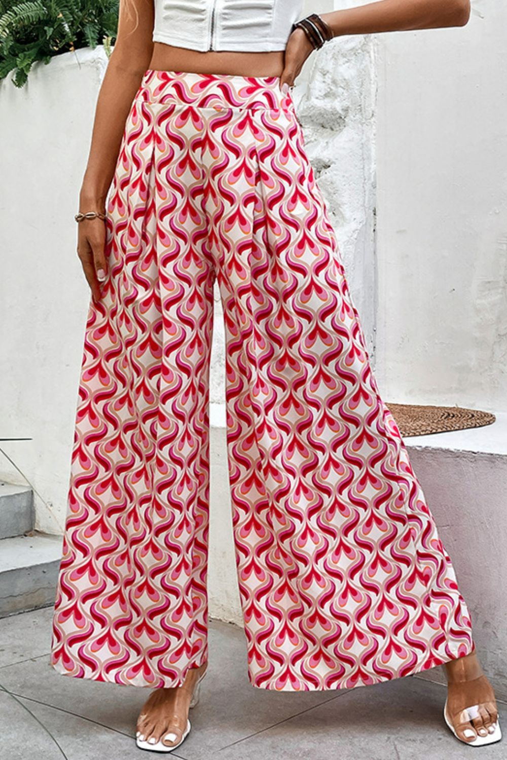 Culottes de cintura alta estampados