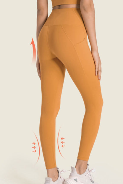 Leggings de yoga con cintura ancha y cintura alta