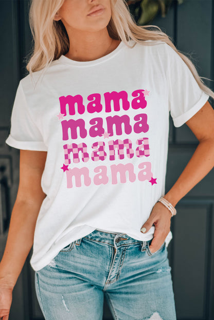 Camiseta estampada con cuello redondo de MAMA