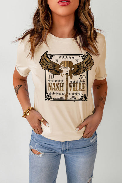 1950 CIUDAD DE LA MÚSICA DE NASHVILLE Camiseta gráfica