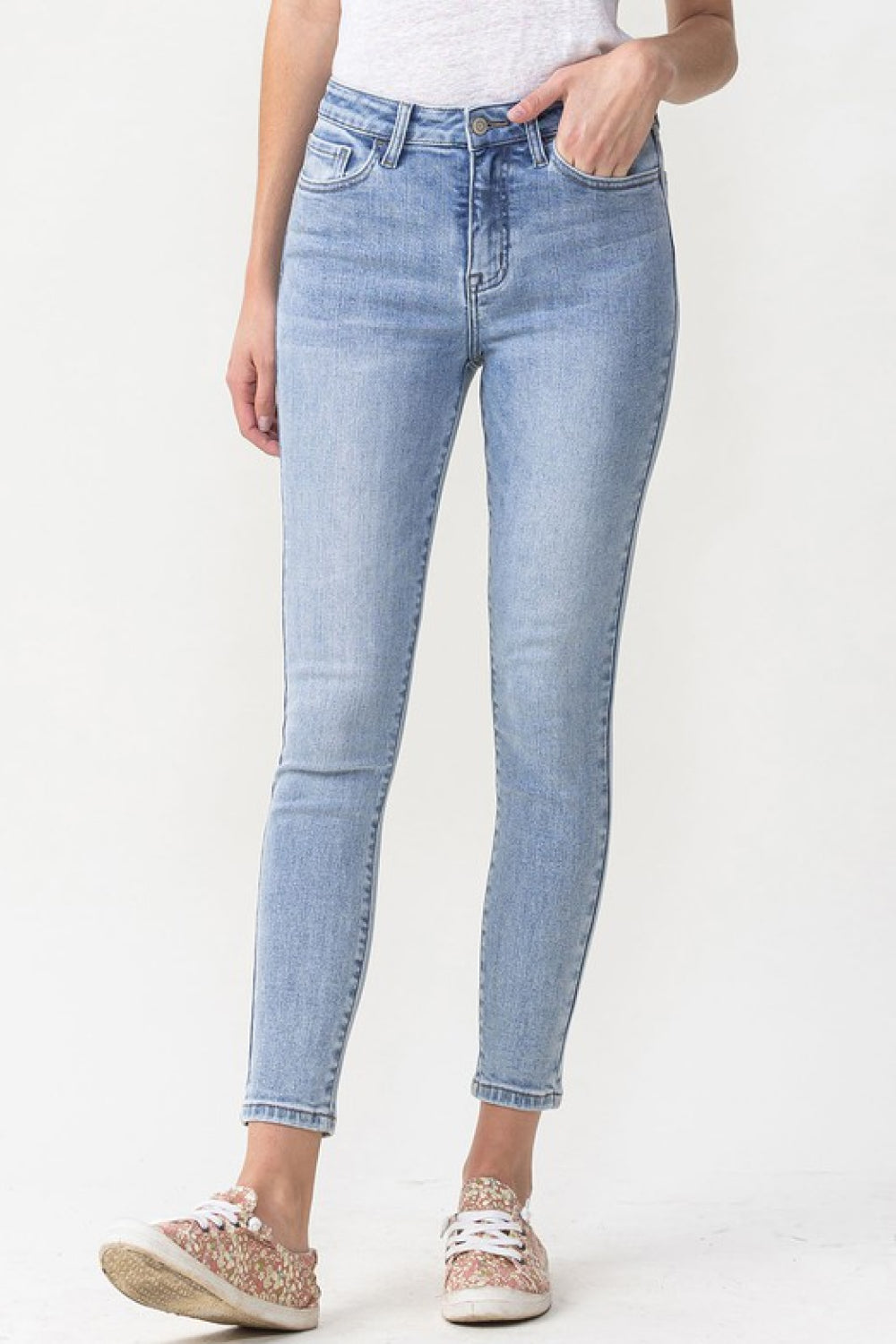 Lovervet Jeans ajustados de tiro alto Talia de tamaño completo