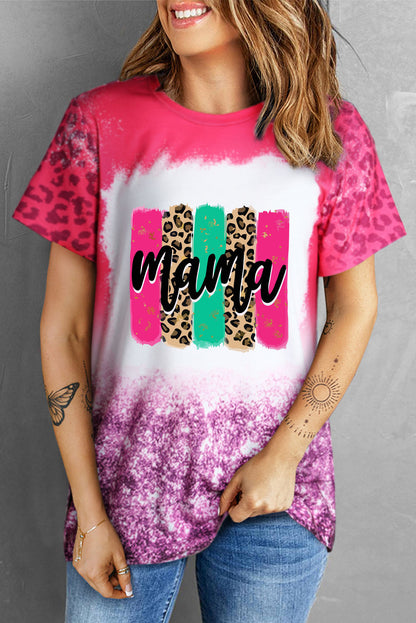 Printed MAMA Graphic Round Neck Tee