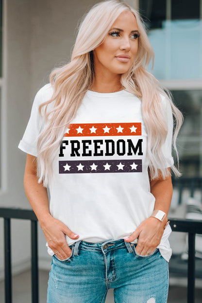 FREEDOM Graphic Cuffed Sleeve Tee