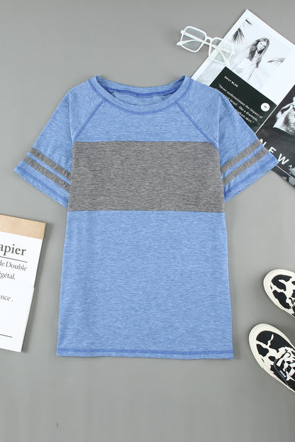 Two-Tone Round Neck Tee