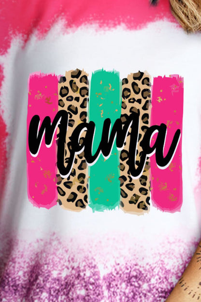 Printed MAMA Graphic Round Neck Tee