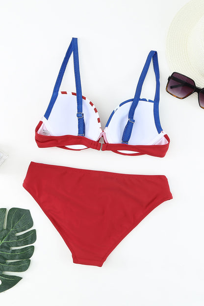 Conjunto de bikini fruncido