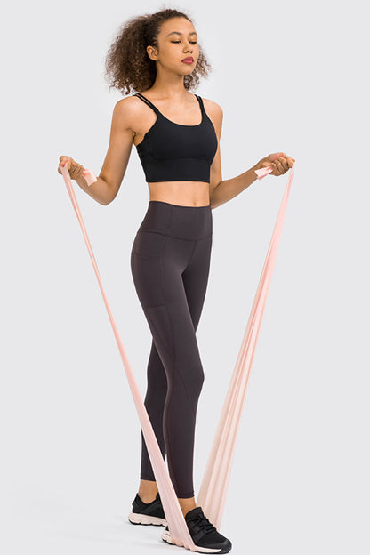 Leggings de yoga de tiro alto con bolsillo lateral