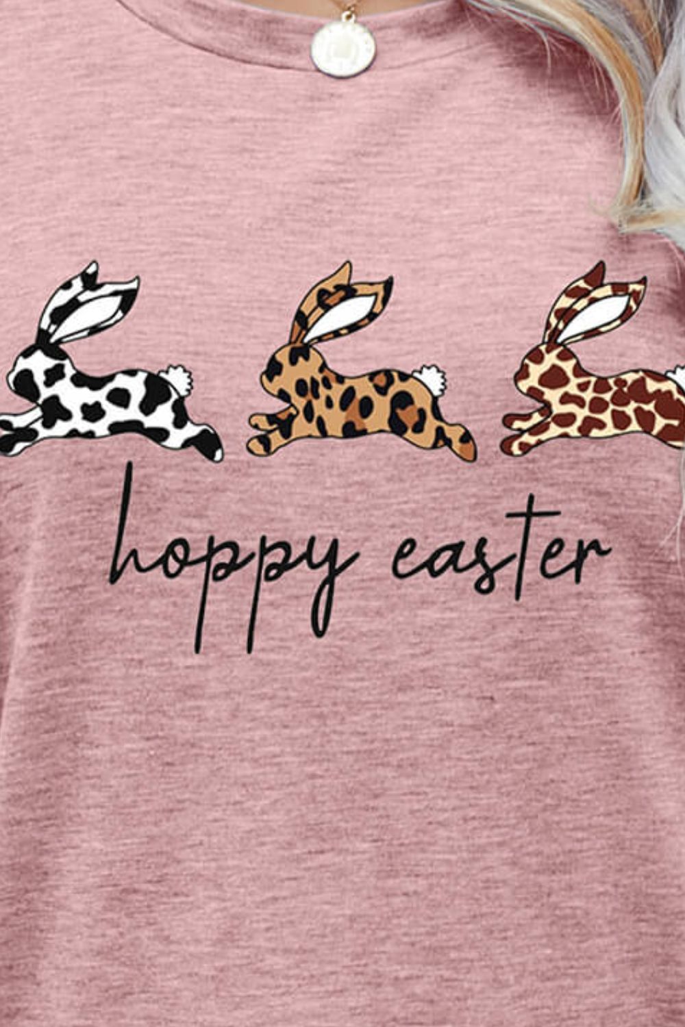 Camiseta con estampado de conejito de PASCUA HOPPY