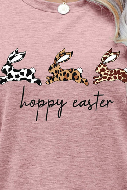 Camiseta con estampado de conejito de PASCUA HOPPY