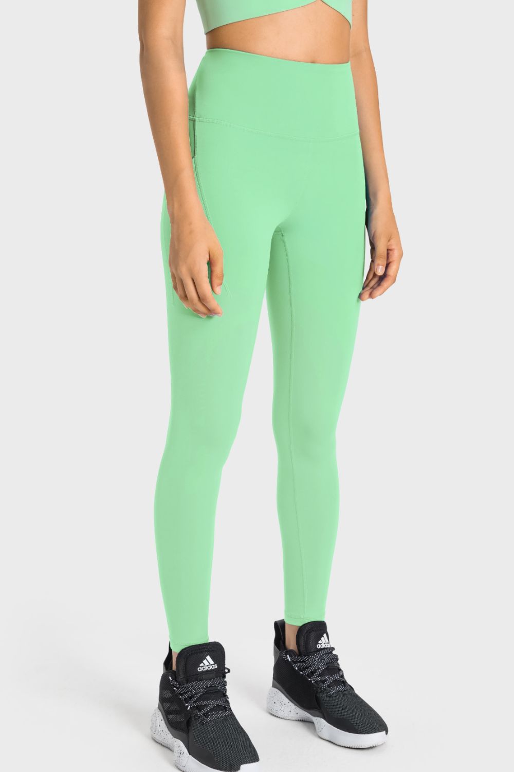 Leggings de yoga con cintura ancha y cintura alta